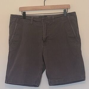 Lucky Brand Saturday Stretch Gray Khaki Chino Shorts with Pockets